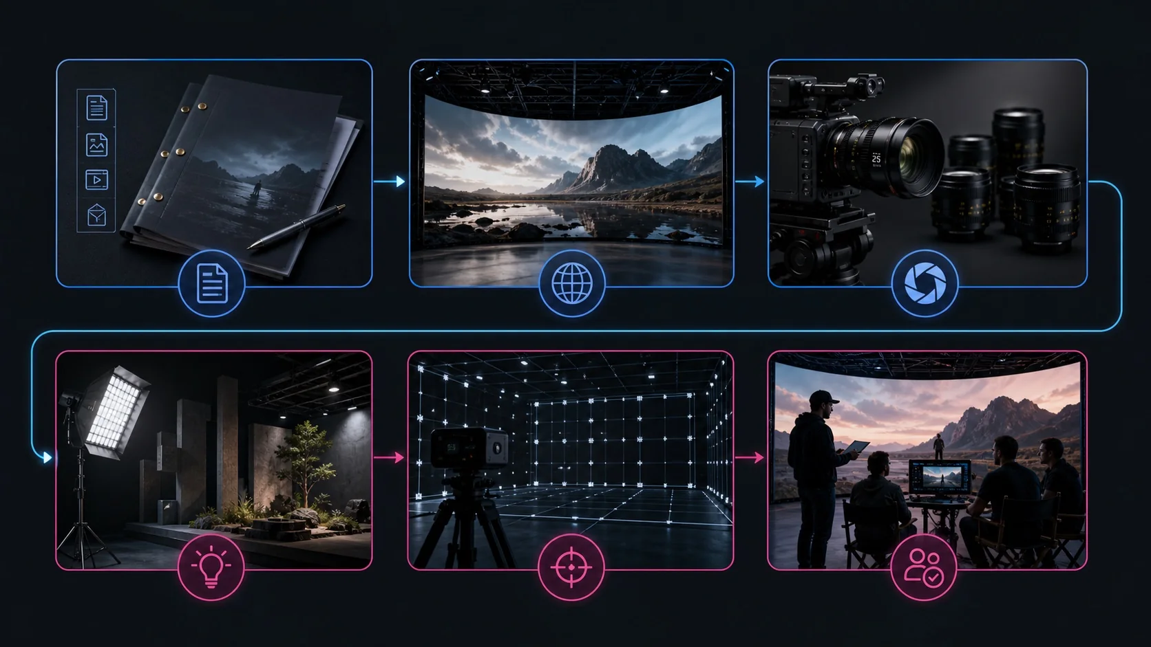 Checklist das etapas de planejamento de produção virtual